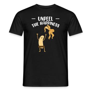Décollez la banane Happiness - T-shirt homme - noir - Devant - AI Model Male 178 light (178cm)
