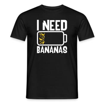 J’ai besoin de bananes - T-shirt homme - noir - Devant - AI Model Male 178 light (178cm)