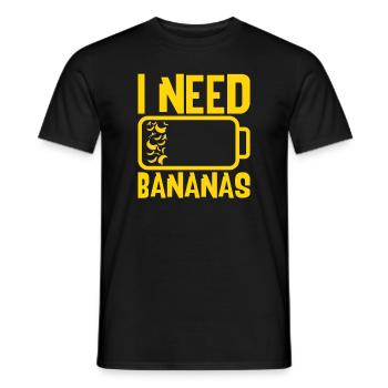 J’ai besoin de bananes - T-shirt homme - noir - Devant - AI Model Male 178 light (178cm)