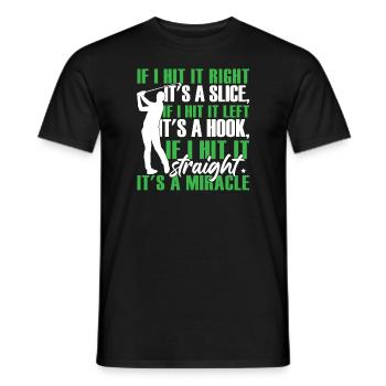 Lustige Liebe Golf - Männer T-Shirt - Schwarz - Vorne - AI Model Male 178 light (178cm)