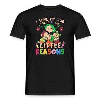 I Love My Jobs For All The Little Reasons - Men's T-Shirt - black - Front - AI Model Male 178 light (178cm)