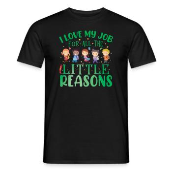 Enseignante en éducation spécialisée de la petite enfance - T-shirt homme - noir - Devant - AI Model Male 178 light (178cm)