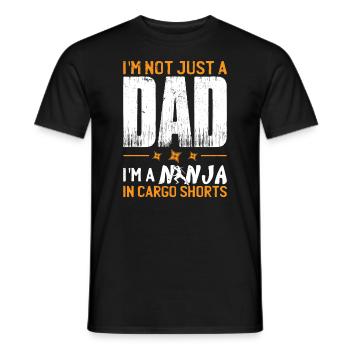 Drôle Ninja papa Fête des pères Pops - T-shirt homme - noir - Devant - AI Model Male 178 light (178cm)