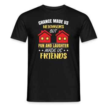 Der Zufall hat uns zu Nachbarn gemacht - Männer T-Shirt - Schwarz - Vorne - AI Model Male 178 light (178cm)