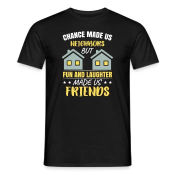 Neighbor Friends Neighborhood - Men's T-Shirt - black - Front - AI Model Male 178 light (178cm)