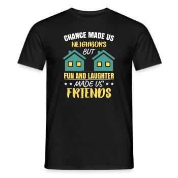 Neighbor Friends Neighborhood - Men's T-Shirt - black - Front - AI Model Male 178 light (178cm)