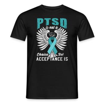 PTBS ist keine Wahl - Männer T-Shirt - Schwarz - Vorne - AI Model Male 178 light (178cm)