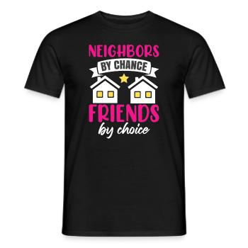 Village de quartier Neighbor Woman - T-shirt homme - noir - Devant - AI Model Male 178 light (178cm)
