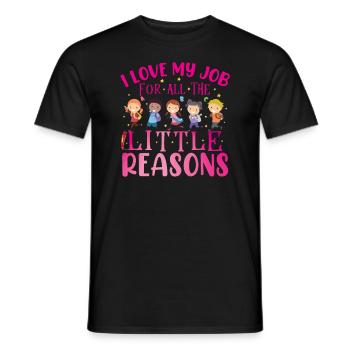 I Love My Job For All The Little Reasons - Men's T-Shirt - black - Front - AI Model Male 178 light (178cm)