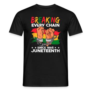 Briser toutes les chaînes depuis 1865 Juneteenth - T-shirt homme - noir - Devant - AI Model Male 178 light (178cm)
