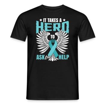 PTSD Awareness Month - Men's T-Shirt - black - Front - AI Model Male 178 light (178cm)