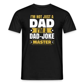Lustiger Vater des Vaters Ich bin ein Vater-Witz-Meister - Männer T-Shirt - Schwarz - Vorne - AI Model Male 178 light (178cm)