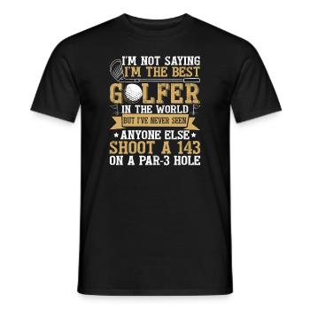 Funny Golf - Men's T-Shirt - black - Front - AI Model Male 178 light (178cm)