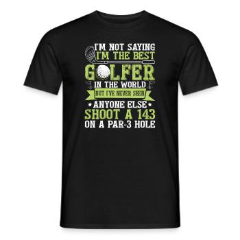 I'm The Best Golfer - Men's T-Shirt - black - Front - AI Model Male 178 light (178cm)