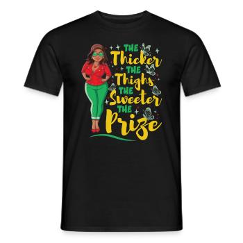 Juneteenth Women - Men's T-Shirt - black - Front - AI Model Male 178 light (178cm)