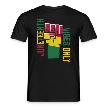 Juneteenth Vibes uniquement - T-shirt homme - noir - Devant - AI Model Male 178 light (178cm)