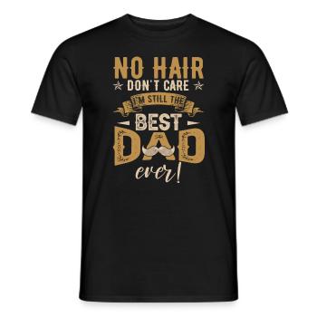 Kein Haar, ist mir egal, Papa Witz - Männer T-Shirt - Schwarz - Vorne - AI Model Male 178 light (178cm)