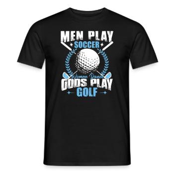 Les dieux jouent au golf drôle de joueur de golf - T-shirt homme - noir - Devant - AI Model Male 178 light (178cm)