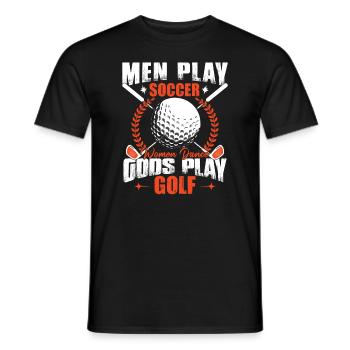 Gods Play Golf - Men's T-Shirt - black - Front - AI Model Male 178 light (178cm)
