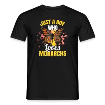 Kinder Monarch Schmetterling - Männer T-Shirt - Schwarz - Vorne - AI Model Male 178 light (178cm)