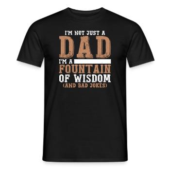I'm Not Just A Dad | Funny Ninja Dad - Men's T-Shirt - black - Front - AI Model Male 178 light (178cm)