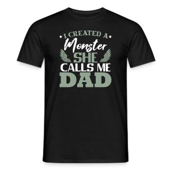 Father's Day Daughter Dad - Men's T-Shirt - black - Front - AI Model Male 178 light (178cm)