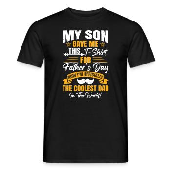 Mon fils m’a donné ça pour la fête des pères - T-shirt homme - noir - Devant - AI Model Male 178 light (178cm)