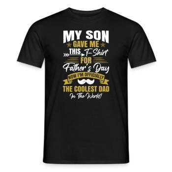 Funny Father's Day Dad Joke - Men's T-Shirt - black - Front - AI Model Male 178 light (178cm)