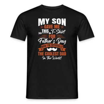 Cadeau de la fête des pères pour papa - T-shirt homme - noir - Devant - AI Model Male 178 light (178cm)