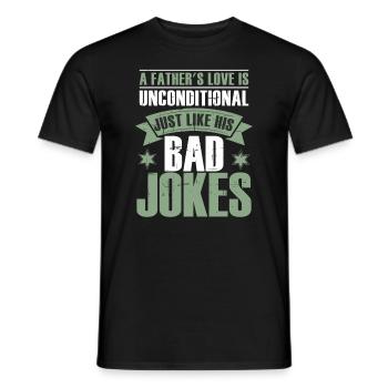 Schlechte Witze Vatertag Papa - Männer T-Shirt - Schwarz - Vorne - AI Model Male 178 light (178cm)