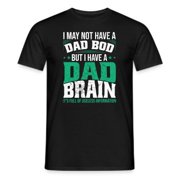 Drôle de cerveau de papa - T-shirt homme - noir - Devant - AI Model Male 178 light (178cm)