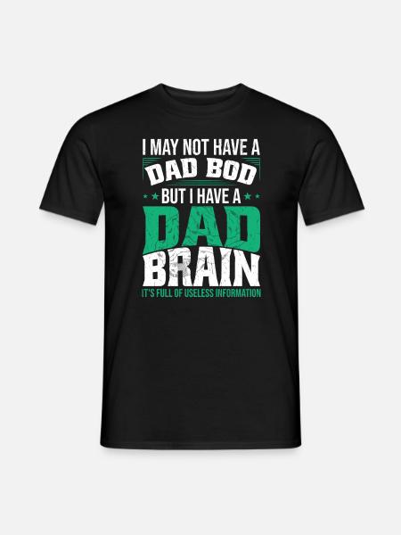 Dad Brain Funny - Men's T-Shirt - black