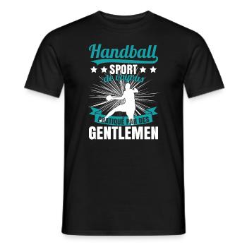 Handball Hommes - T-shirt homme - noir - Devant - AI Model Male 178 light (178cm)