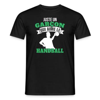 Handball Drôle - T-shirt homme - noir - Devant - AI Model Male 178 light (178cm)