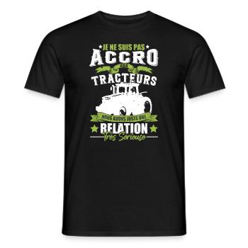 Conducteur Tracteur Humour - T-shirt homme - noir - Devant - AI Model Male 178 light (178cm)