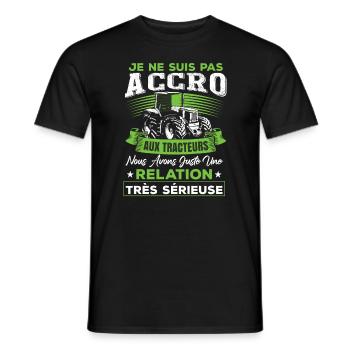 Fermier Cadeau Tracteur & Agriculture & Paysan - T-shirt homme - noir - Devant - AI Model Male 178 light (178cm)