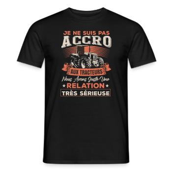 Drôle Paysan Dicton Tracteur Fermier Cadeaux - T-shirt homme - noir - Devant - AI Model Male 178 light (178cm)