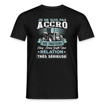 Fête des pères humoristique tracteur - T-shirt homme - noir - Devant - AI Model Male 178 light (178cm)