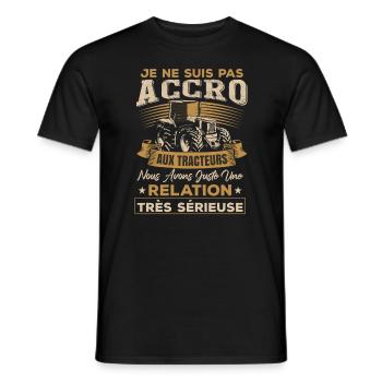 Agriculteur Tracteur Paysan - T-shirt homme - noir - Devant - AI Model Male 178 light (178cm)