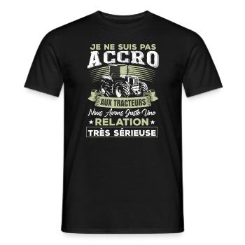 Fermier Conducteur De Tracteur Paysan - T-shirt homme - noir - Devant - AI Model Male 178 light (178cm)