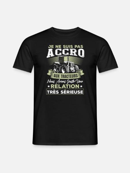 Fermier Conducteur De Tracteur Paysan - T-shirt homme - noir