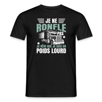 Chauffeur De Poids Lourd - T-shirt homme - noir - Devant - AI Model Male 178 light (178cm)