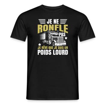 Je Suis Un Poids Lourd - T-shirt homme - noir - Devant - AI Model Male 178 light (178cm)