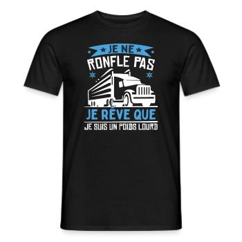 Camion Hommes Chauffeur De Camion - T-shirt homme - noir - Devant - AI Model Male 178 light (178cm)