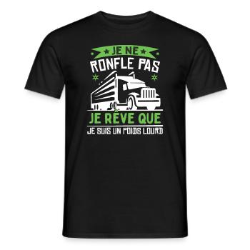 Je Suis Un Poids Lourd - T-shirt homme - noir - Devant - AI Model Male 178 light (178cm)