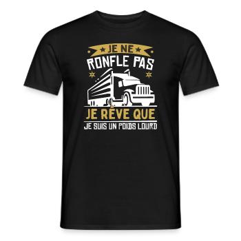 Je Suis Un Poids Lourd - T-shirt homme - noir - Devant - AI Model Male 178 light (178cm)