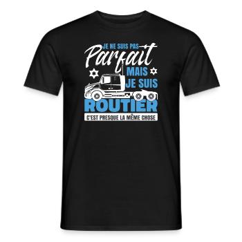 Je Suis Routier - T-shirt homme - noir - Devant - AI Model Male 178 light (178cm)