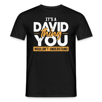 C’est une chose de David que vous ne comprendriez pas - T-shirt homme - noir - Devant - AI Model Male 178 light (178cm)