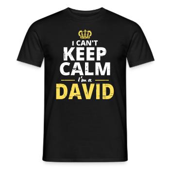 Ich bin ein David - Männer T-Shirt - Schwarz - Vorne - AI Model Male 178 light (178cm)