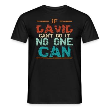 Drôle David Dave Anniversaire - T-shirt homme - noir - Devant - AI Model Male 178 light (178cm)
